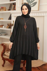 Black Hijab Tunic 4103S - 3