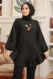 Black Hijab Tunic 4114S - 1