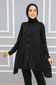 Black Hijab Tunic 4601S - 1