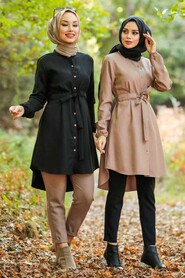 Black Hijab Tunic 4680S - 4