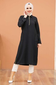 Black Hijab Tunic 477S - 1