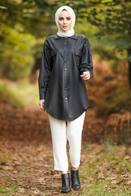 Black Hijab Tunic 5583S - 1