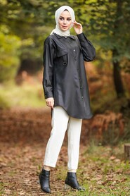 Black Hijab Tunic 5583S - 2