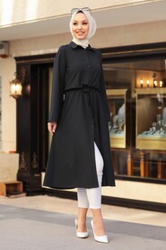 Black Hijab Tunic 5607S - 1