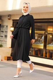 Black Hijab Tunic 5607S - 2