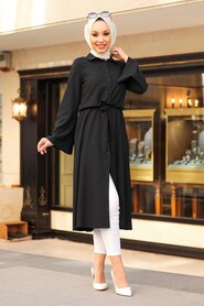 Black Hijab Tunic 5607S - 4