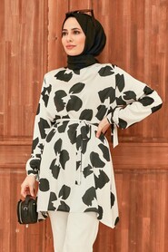 Black Hijab Tunic 5650S - 3