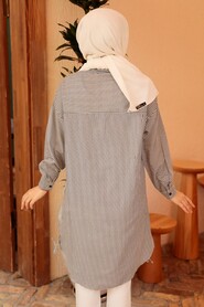 Black Hijab Tunic 5717S - 2