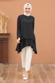 Black Hijab Tunic 5724S - 1