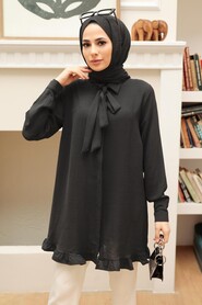 Black Hijab Tunic 61591S - 2