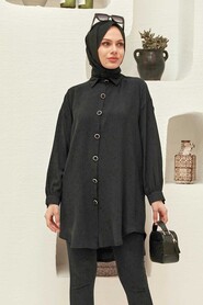 Black Hijab Tunic 6247S - 1