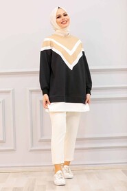 Black Hijab Tunic 6302S - 1