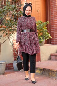 Black Hijab Tunic 7058S - 1