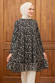 Black Hijab Tunic 7059S - 1