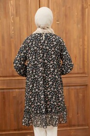 Black Hijab Tunic 7059S - 3