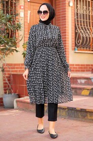 Black Hijab Tunic 7149S - 1