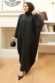 Black Hijab Turkish Abaya 15001S - 2