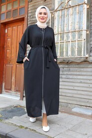 Black Hijab Turkish Abaya 544S - 1