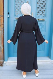 Black Hijab Turkish Abaya 544S - 3