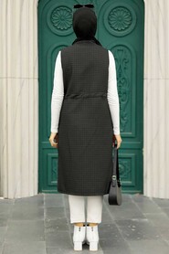 Black Hijab Vest 35743S - 3