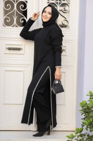 Black Knitwear Dual Suit 10291S - 1