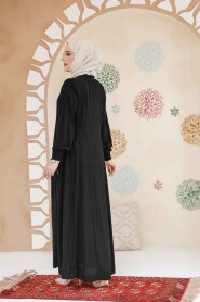 Black Modest Abaya 45294S - 5