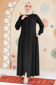 Black Modest Abaya 45294S - 3