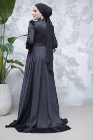 Black Modest Bridesmaid Dress 4303S - 3