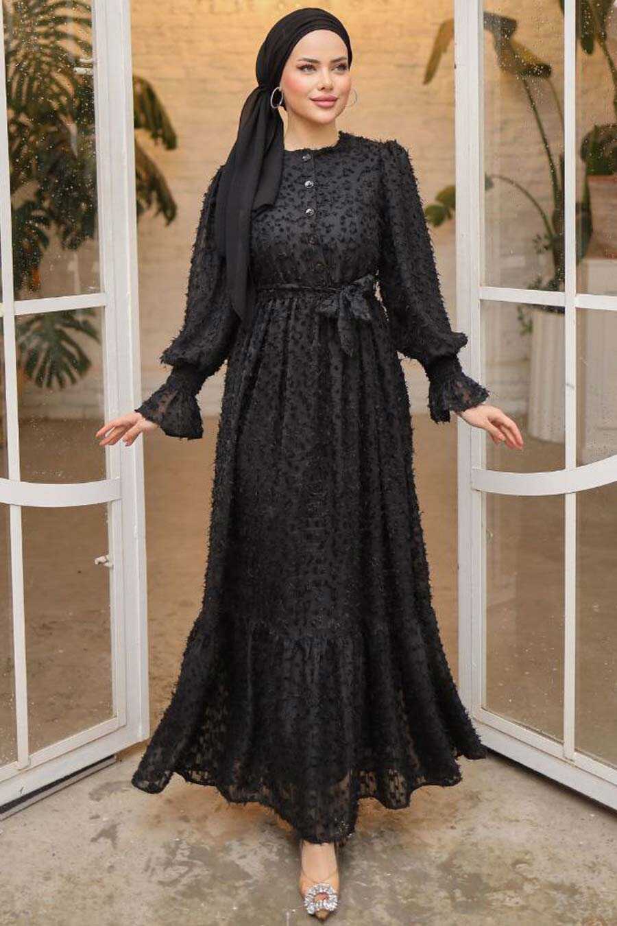 Black Modest Dress 14091S