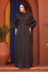 Black Modest Gown 45191S - 1