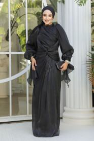 Black Modest Gown 47261S - 3