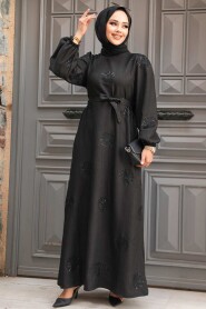 Black Modest Maxi Dress 30442S - 1