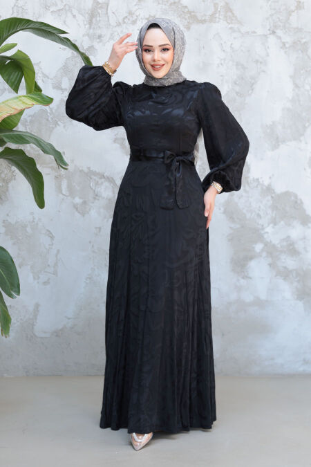 Black Modest Prom Dress 23274S - NEVA STYLE