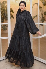 Black Modest Summer Dress 14101S - 3