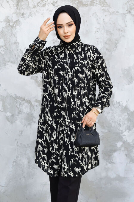 Black Modest Top 11722S - NEVA STYLE