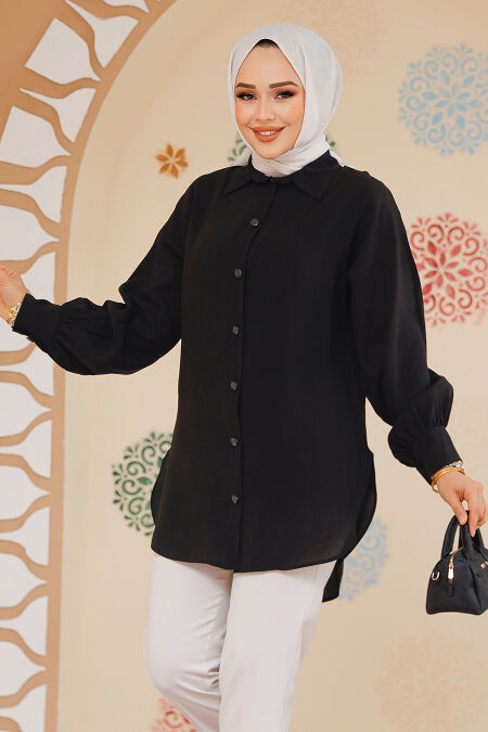 Black Modest Tunic 10059S - NEVA STYLE