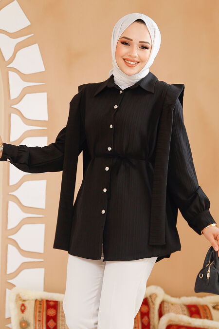 Black Modest Tunic 10131S - NEVA STYLE
