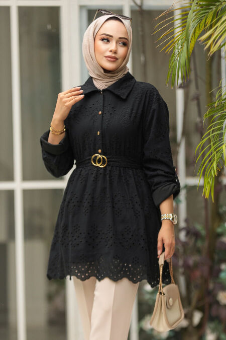Black Modest Tunic 14252S - NEVA STYLE