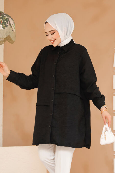 Black Modest Tunic 30881S - NEVA STYLE