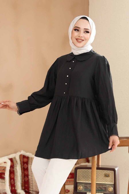 Black Modest Tunic 40691S - NEVA STYLE