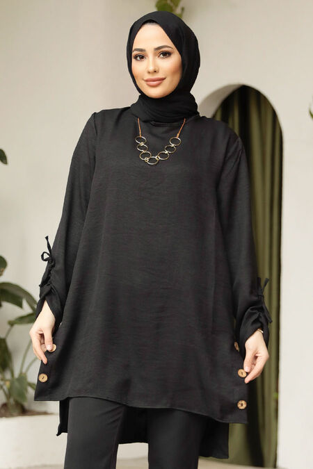 Black Modest Tunic 41281S - NEVA STYLE