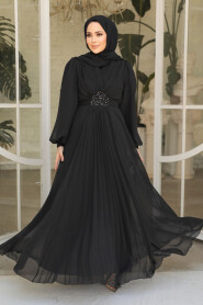 Black Modest Wedding Dress 4448S 