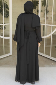 Black Modest Wedding Dress 4448S - 4