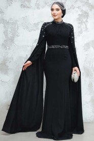 Black Modest Wedding Dress 4863S 