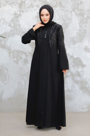 Black Plus Size Modest Abaya 15079S 