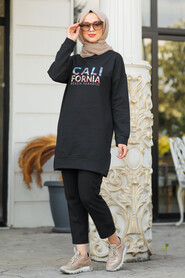 Black Hijab Sweatshirt & Tunic 42010S - 1