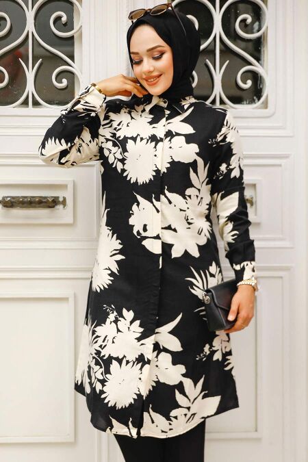 Black Women Tunic 11590S - Neva-style.com