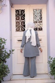 Blazer Grey Modest Two-Piece Set 76731GR - 3