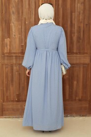 Blue Hijab Dress 13390M - 2