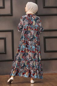 Blue Hijab Dress 21751M - 2